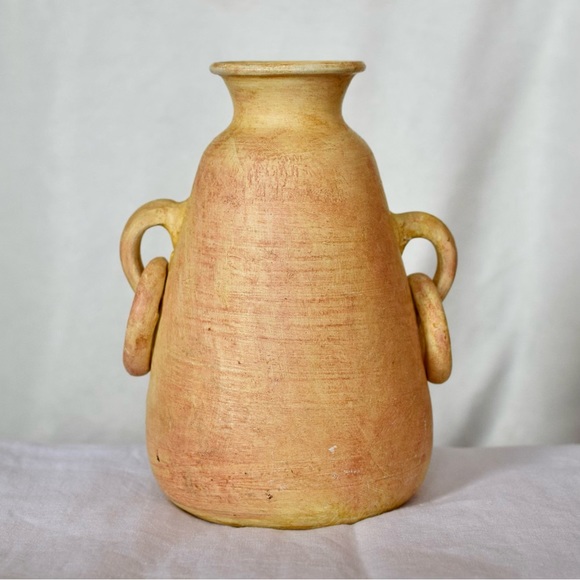 Vintage Clay Jug Vase Handled - Picture 5 of 7